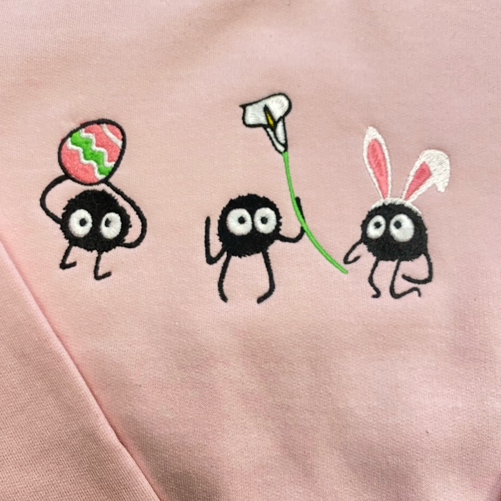 Soot Sprite Easter Embroidered Sweatshirt